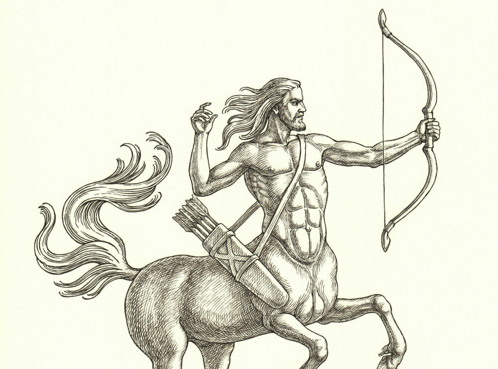 Illustration of a centaur symbolising strong hip alignment as the foundation of healthy posture and movement